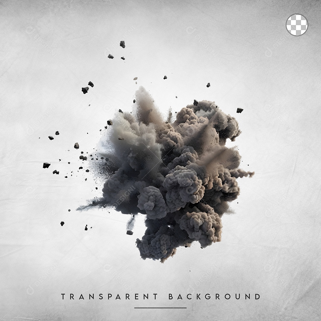 Elemento 3D Splash de Explosão Para Composição PSD