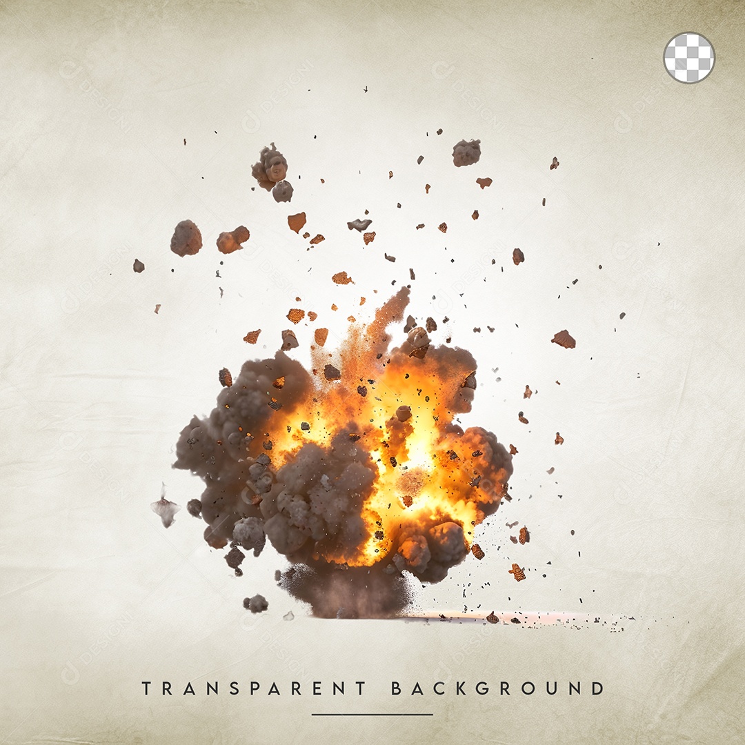 Elemento 3D Splash de Explosão Para Composição PSD