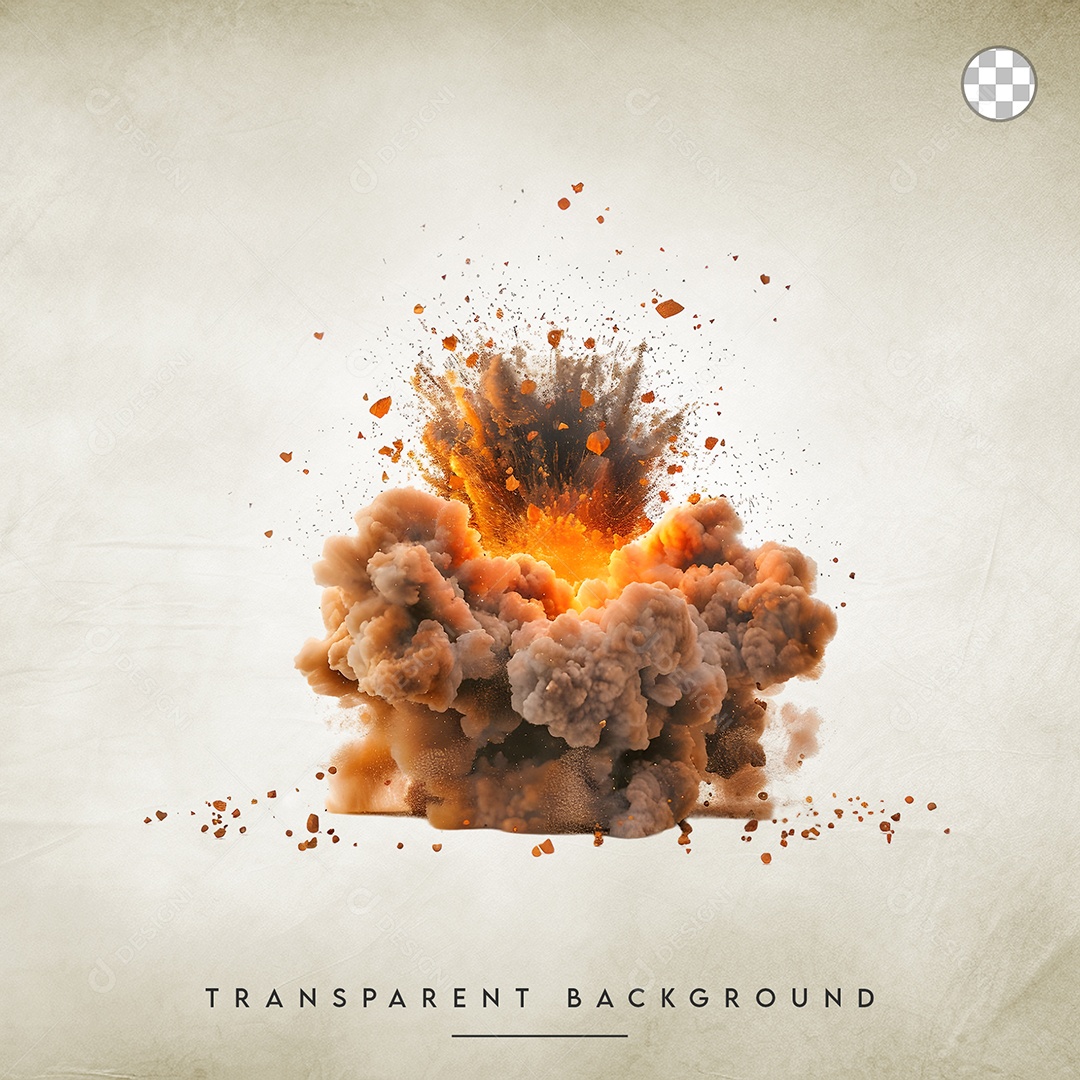 Elemento 3D Splash de Explosão Para Composição PSD