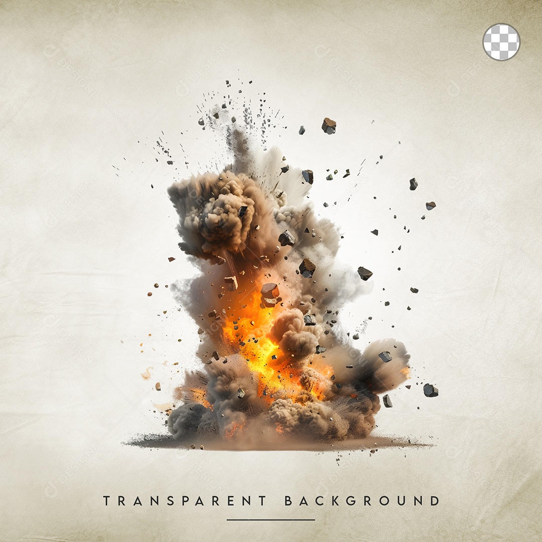 Elemento 3D Splash de Explosão Para Composição PSD