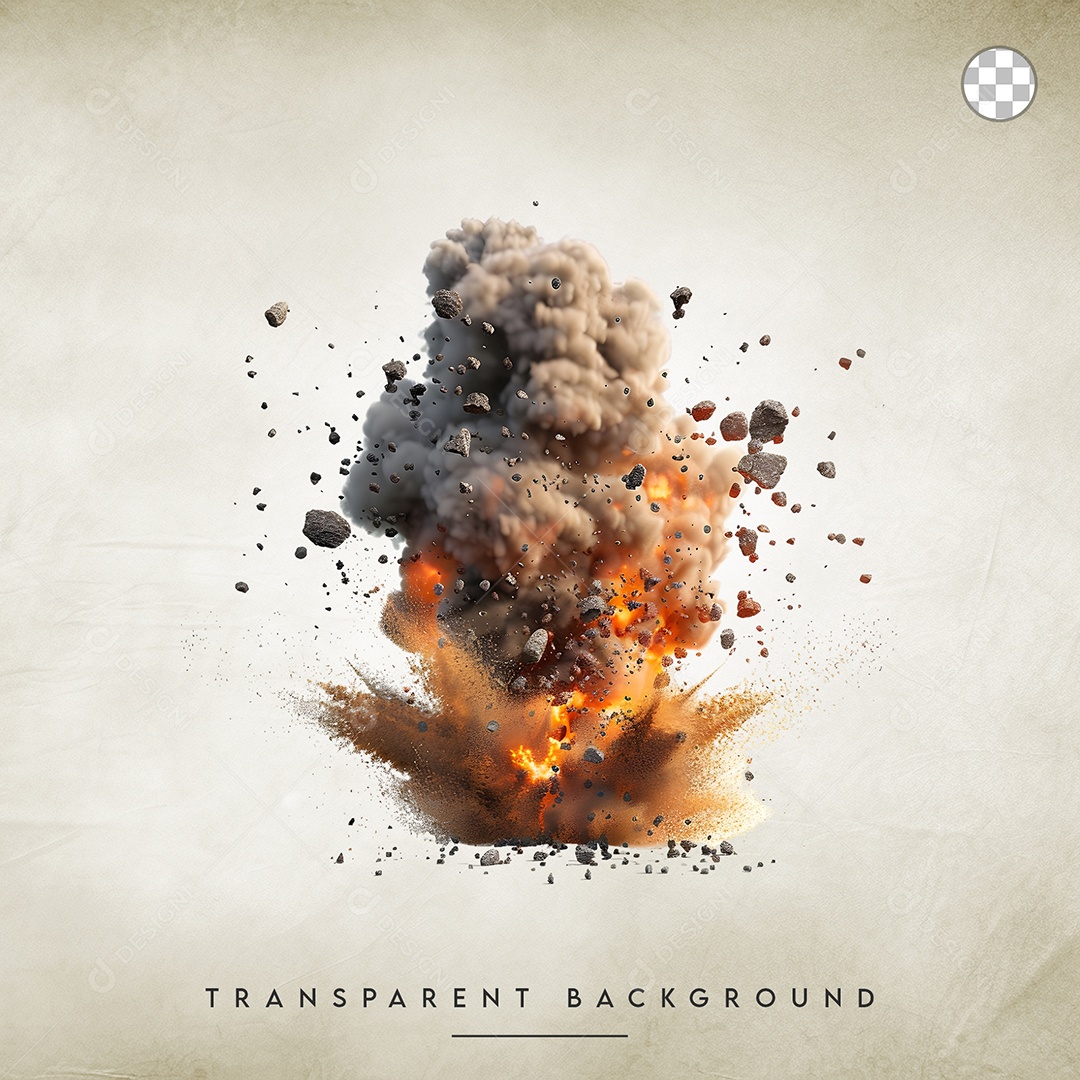 Elemento 3D Splash de Explosão Para Composição PSD