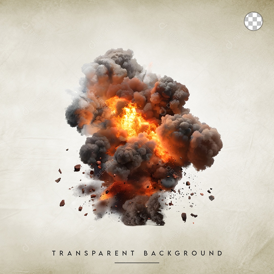 Elemento 3D Splash de Explosão Para Composição PSD