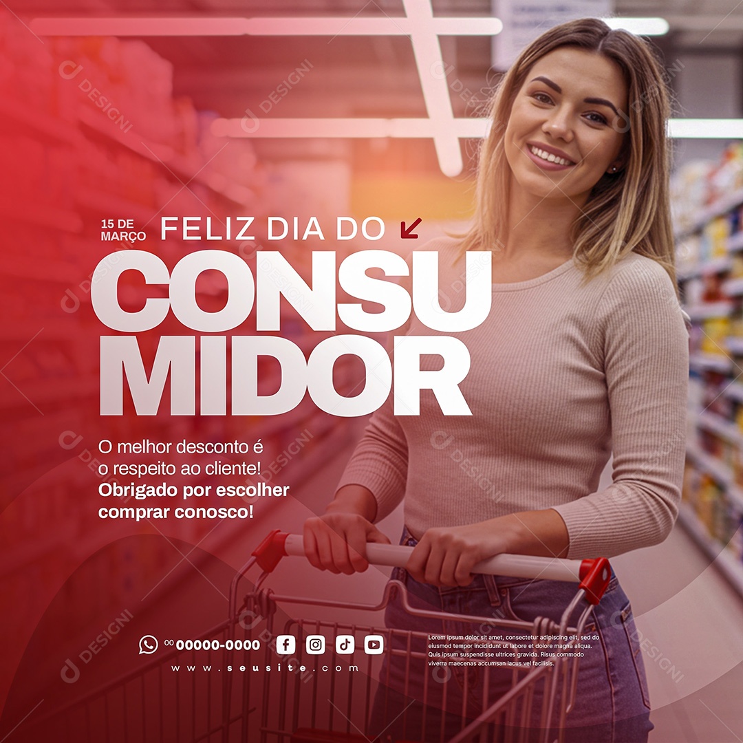 Dia Do Consumidor 15 de Março Social Media PSD Editável