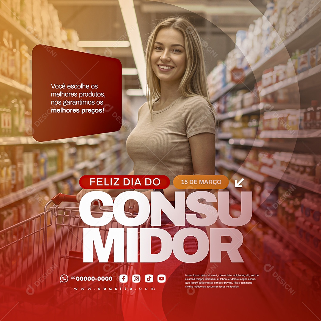 Dia Do Consumidor 15 de Março Social Media PSD Editável