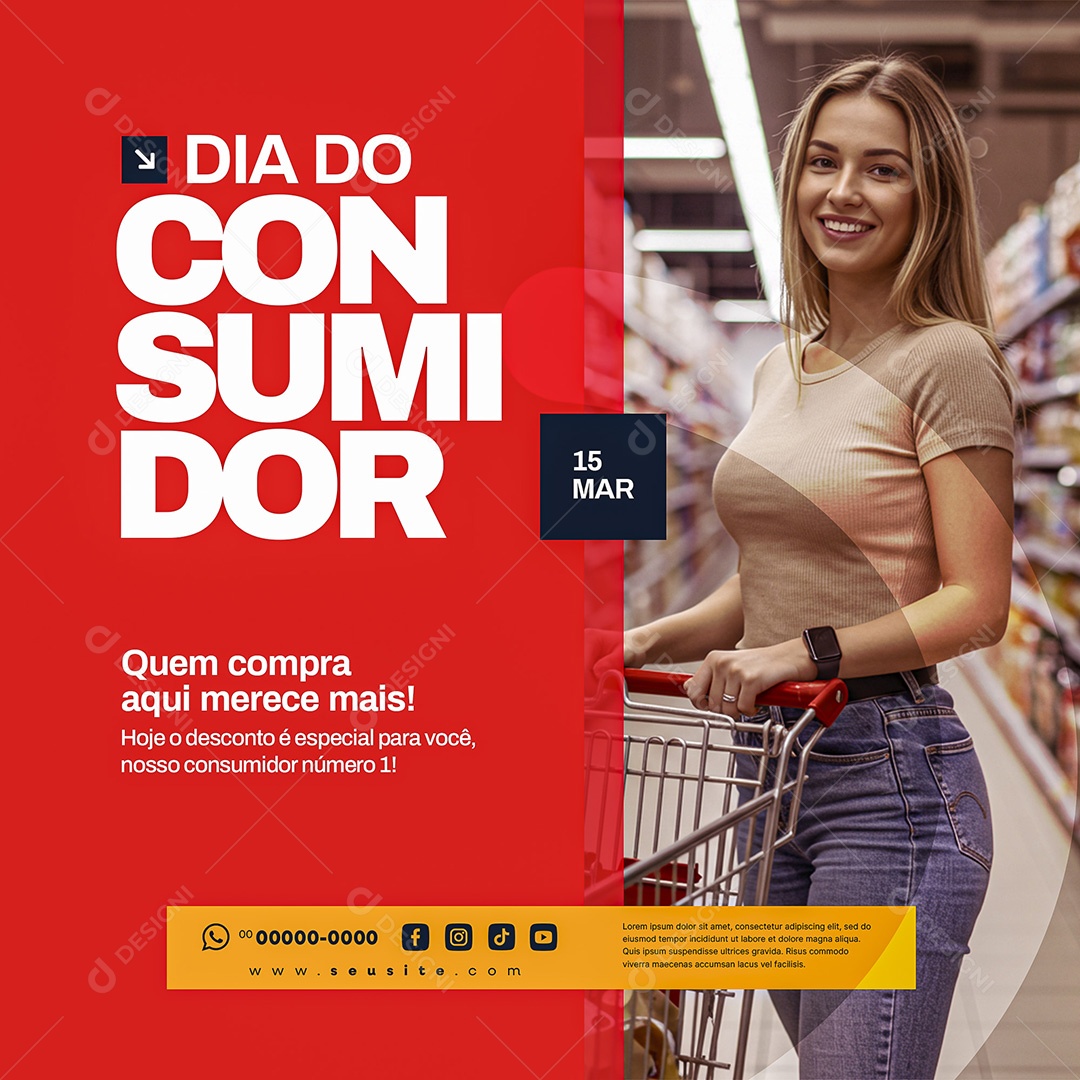 Dia Do Consumidor 15 de Março Social Media PSD Editável