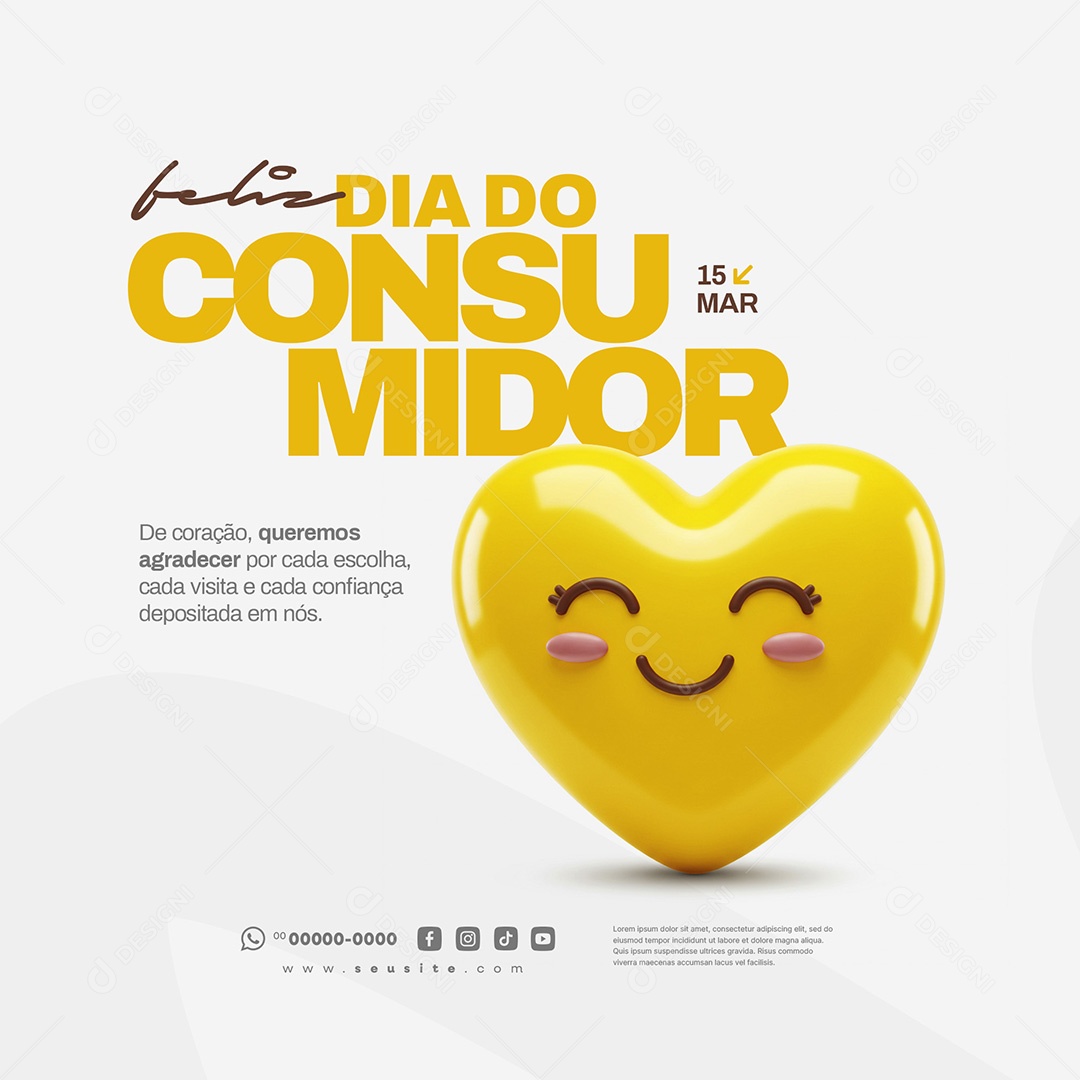 Dia Do Consumidor 15 de Março Social Media PSD Editável