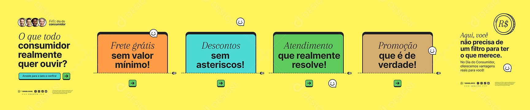 Carrossel Dia Do Consumidor 15 de Março Social Media PSD Editável