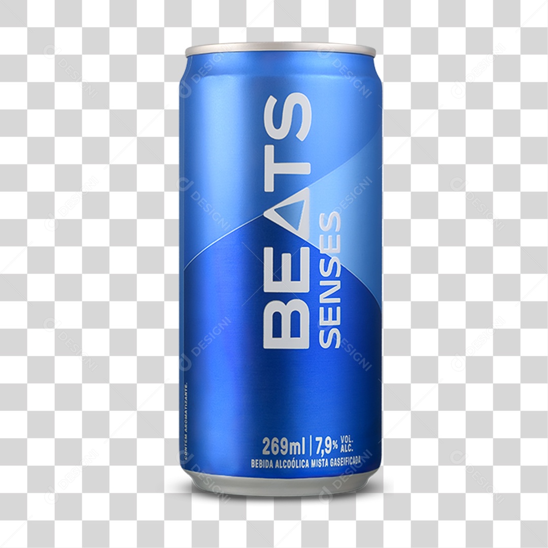 Lata de Cerveja Beats PNG Transparente