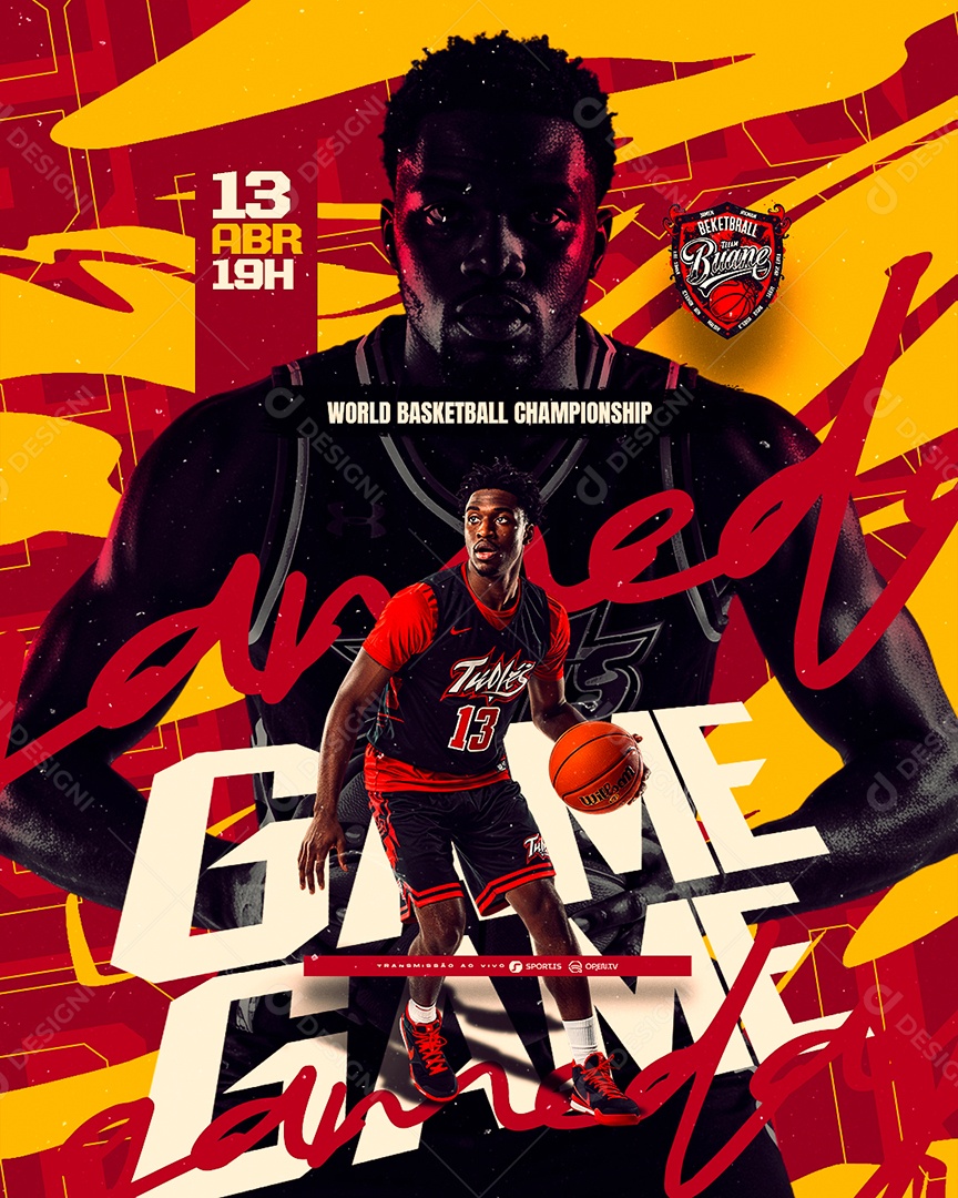 World Basketball Championship Game Social Media PSD Editável