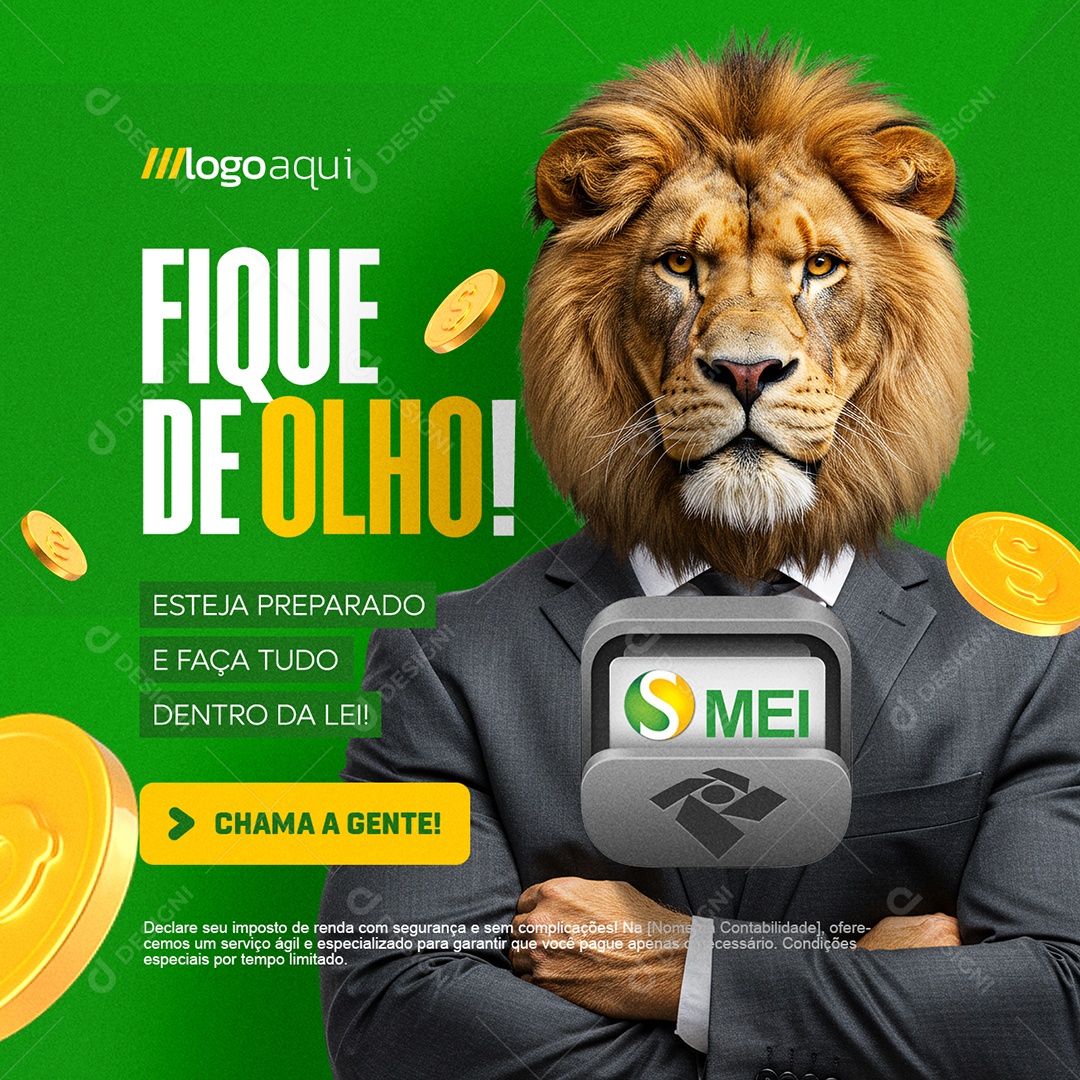 Imposto Fique de Olho Social Media PSD Editável