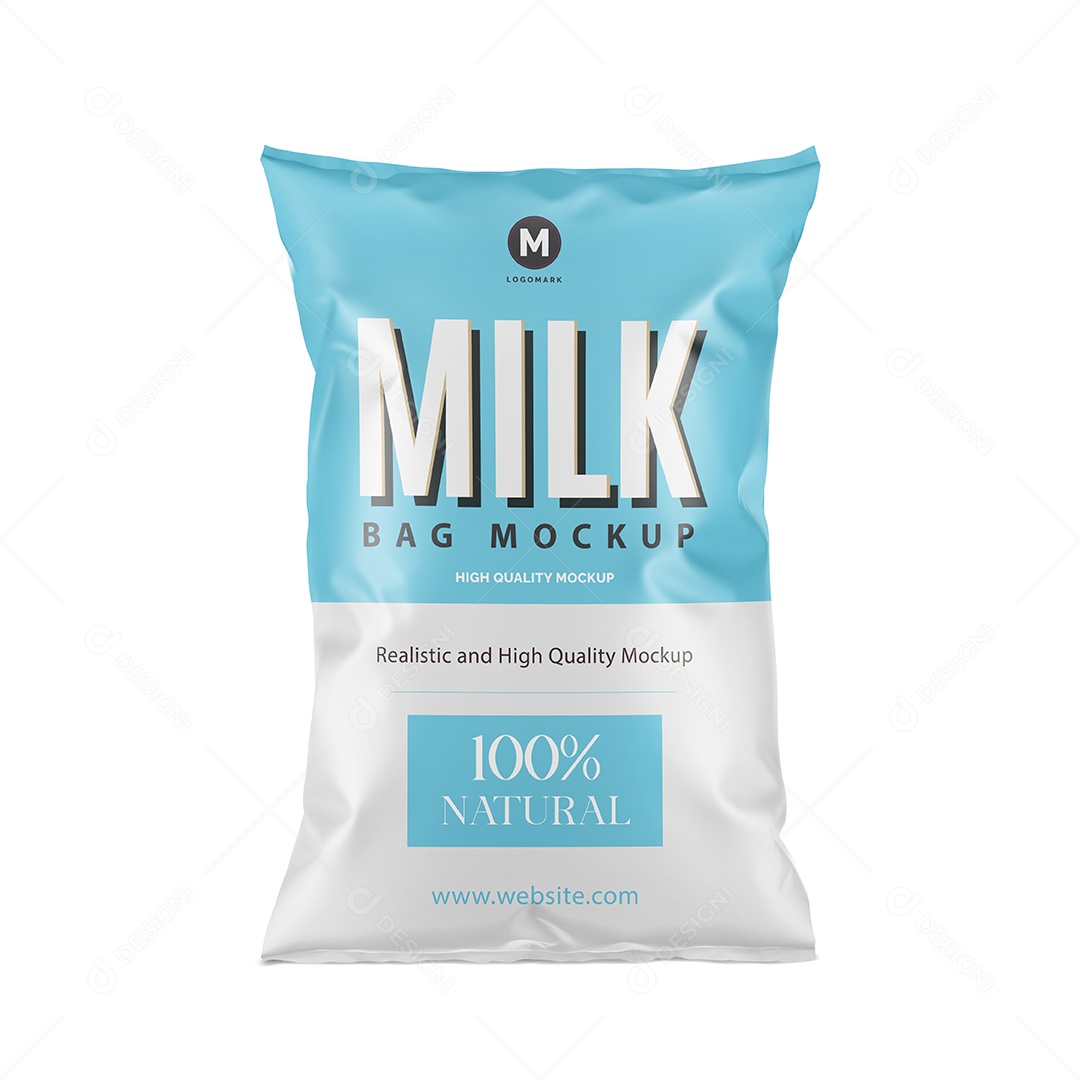 Saco de Leite PSD Editável Mockup