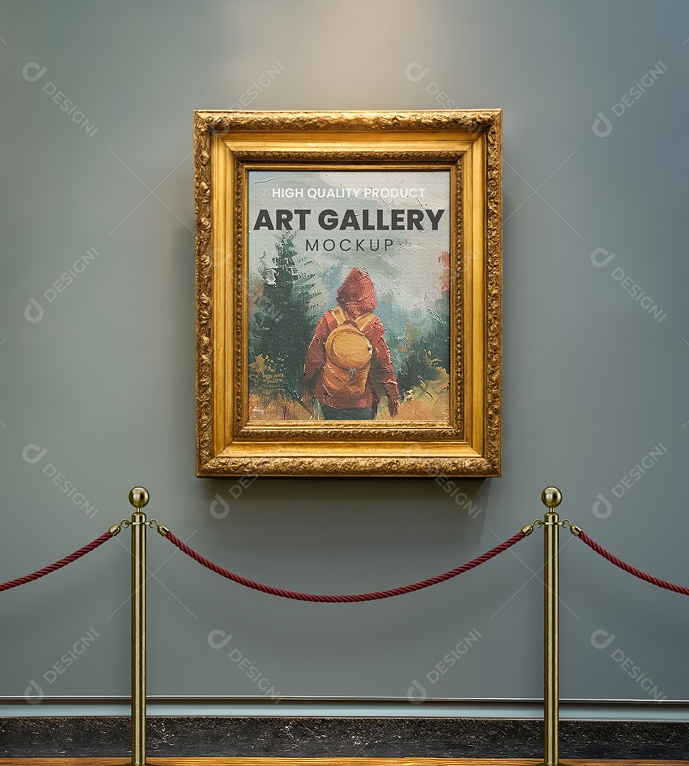 Mockup Galeria de Arte PSD Editável