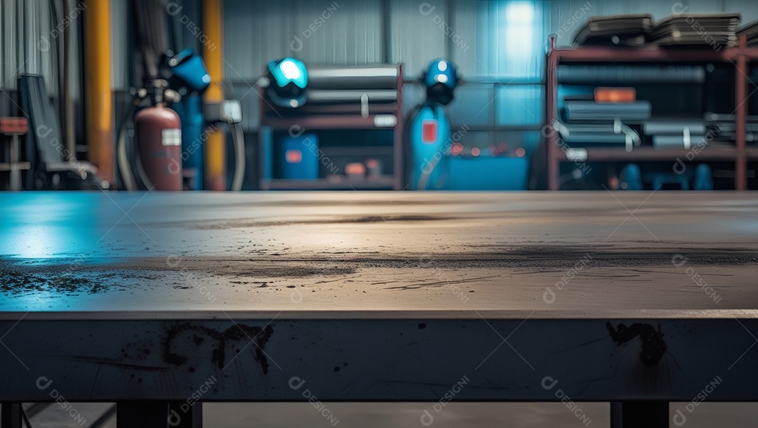 Soldagem de uma mesa de ferro