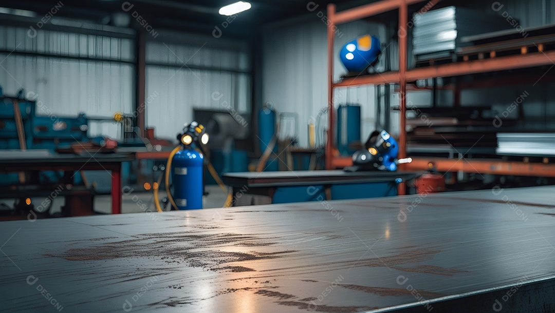 Soldagem de uma mesa de ferro