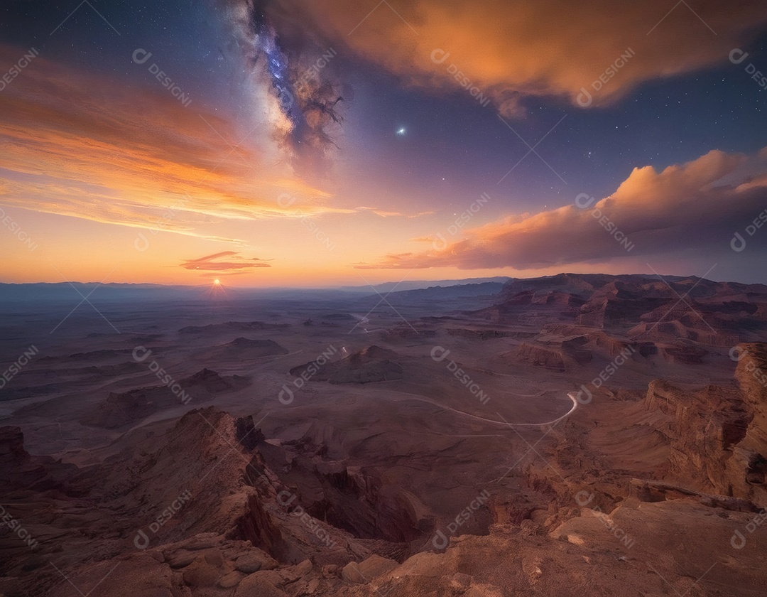 Montanhas distantes contra céu