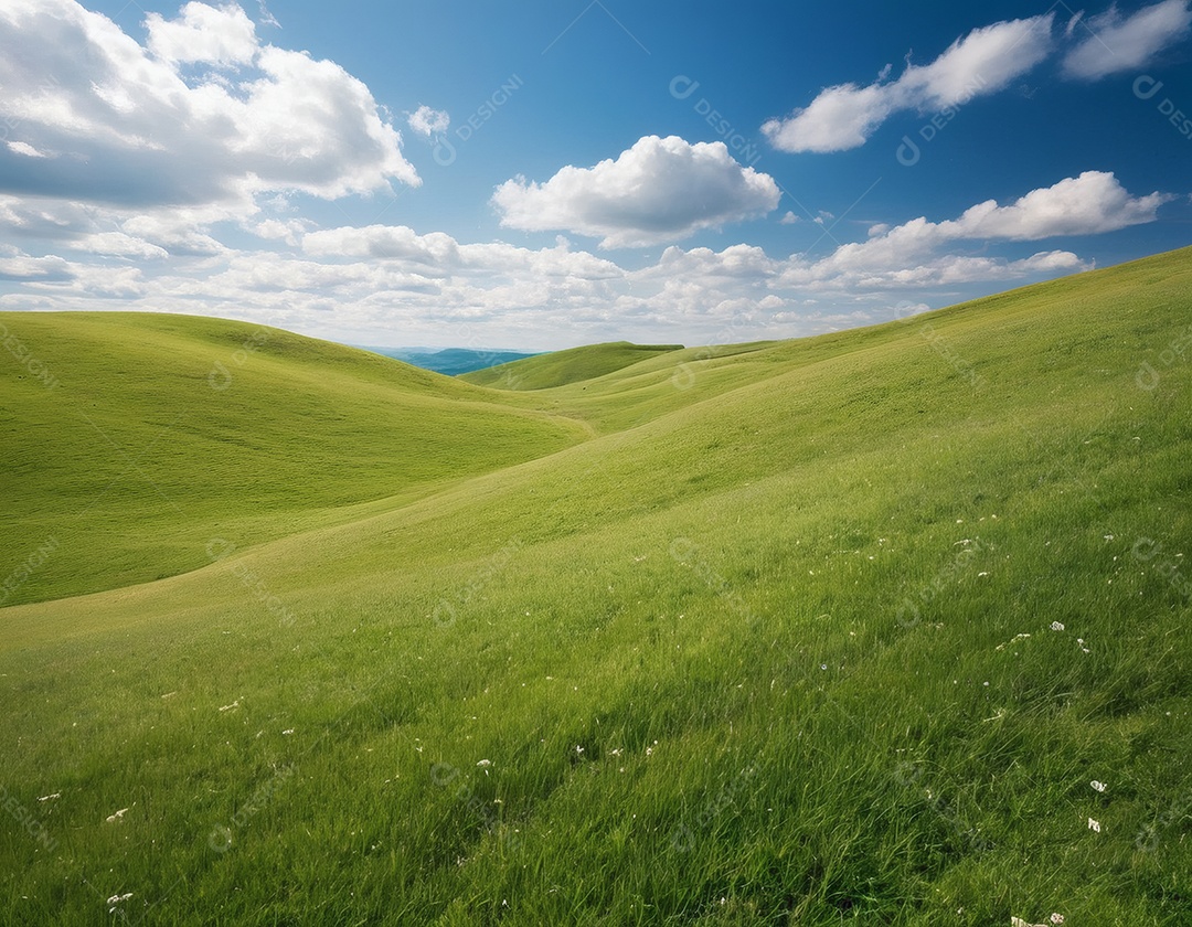 Campina contra céu aberto lindo