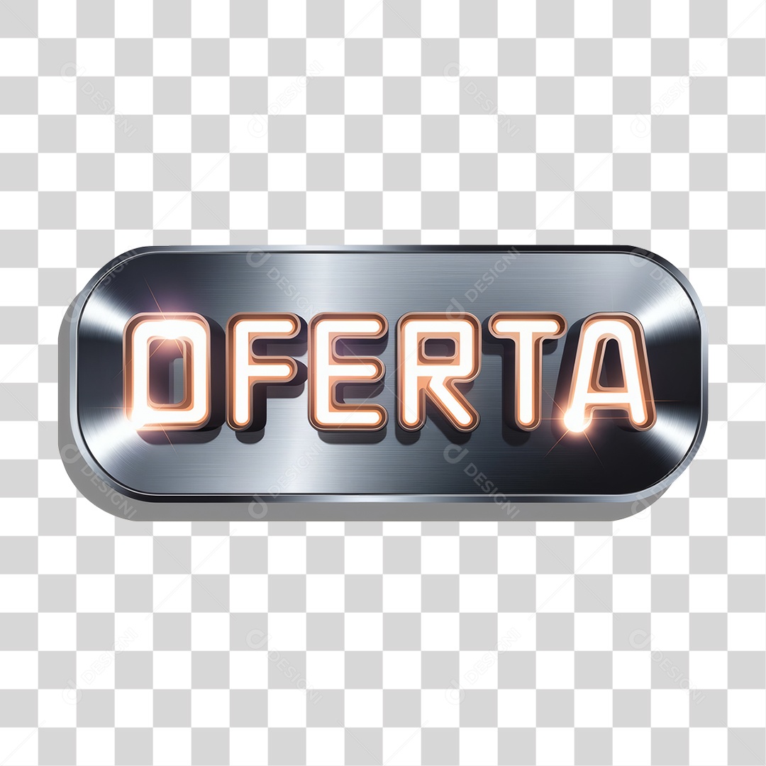 Selo 3D Placa Oferta PNG Transparente