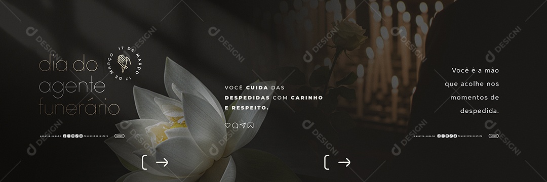 Carrossel Dia do Agente Funerário 17 de Março Social Media PSD Editável