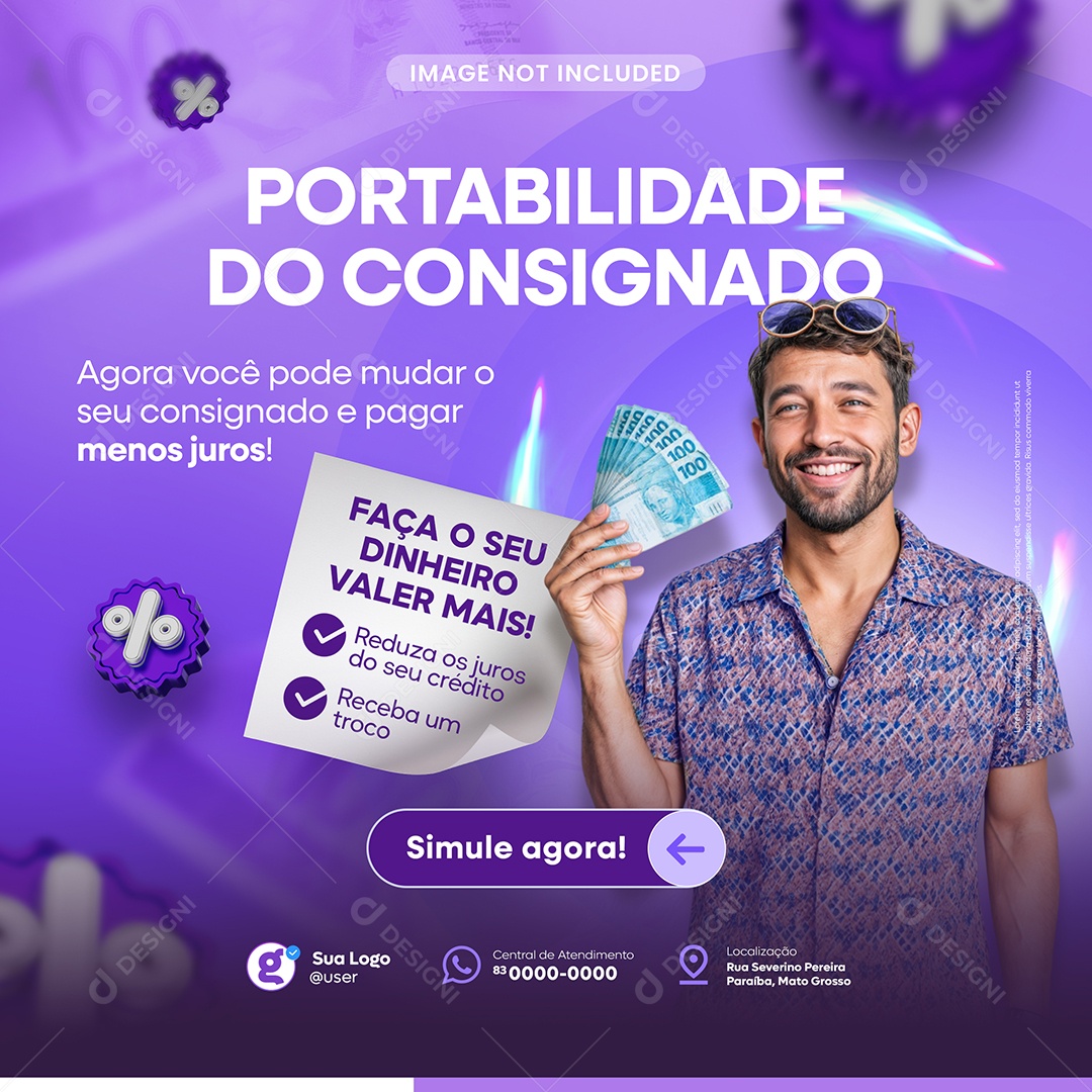 Portabilidade do Consignado Social Media PSD Editável