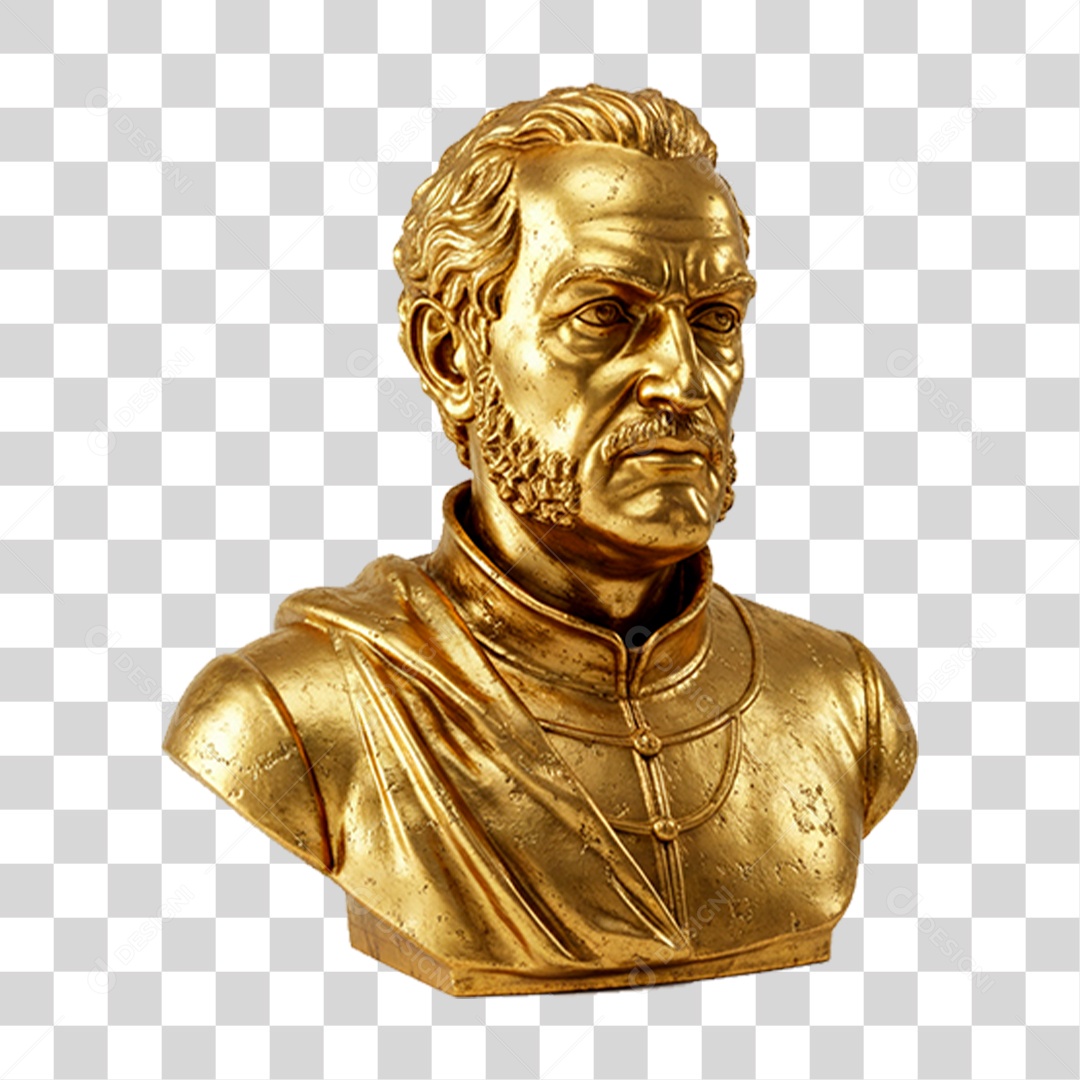 Transparent PNG Golden Frame Statue
