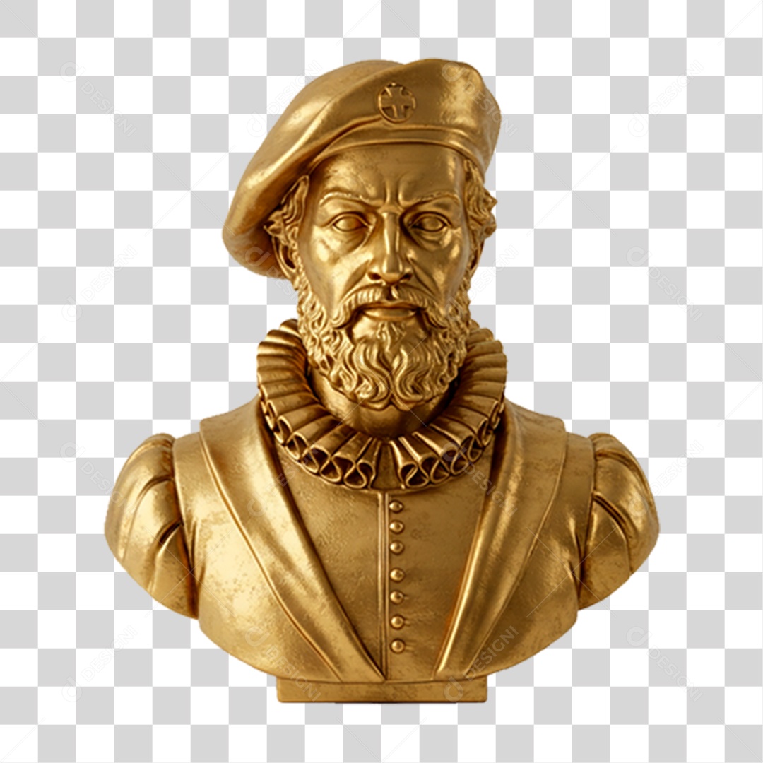 Estátua Moldura Dourada PNG Transparente