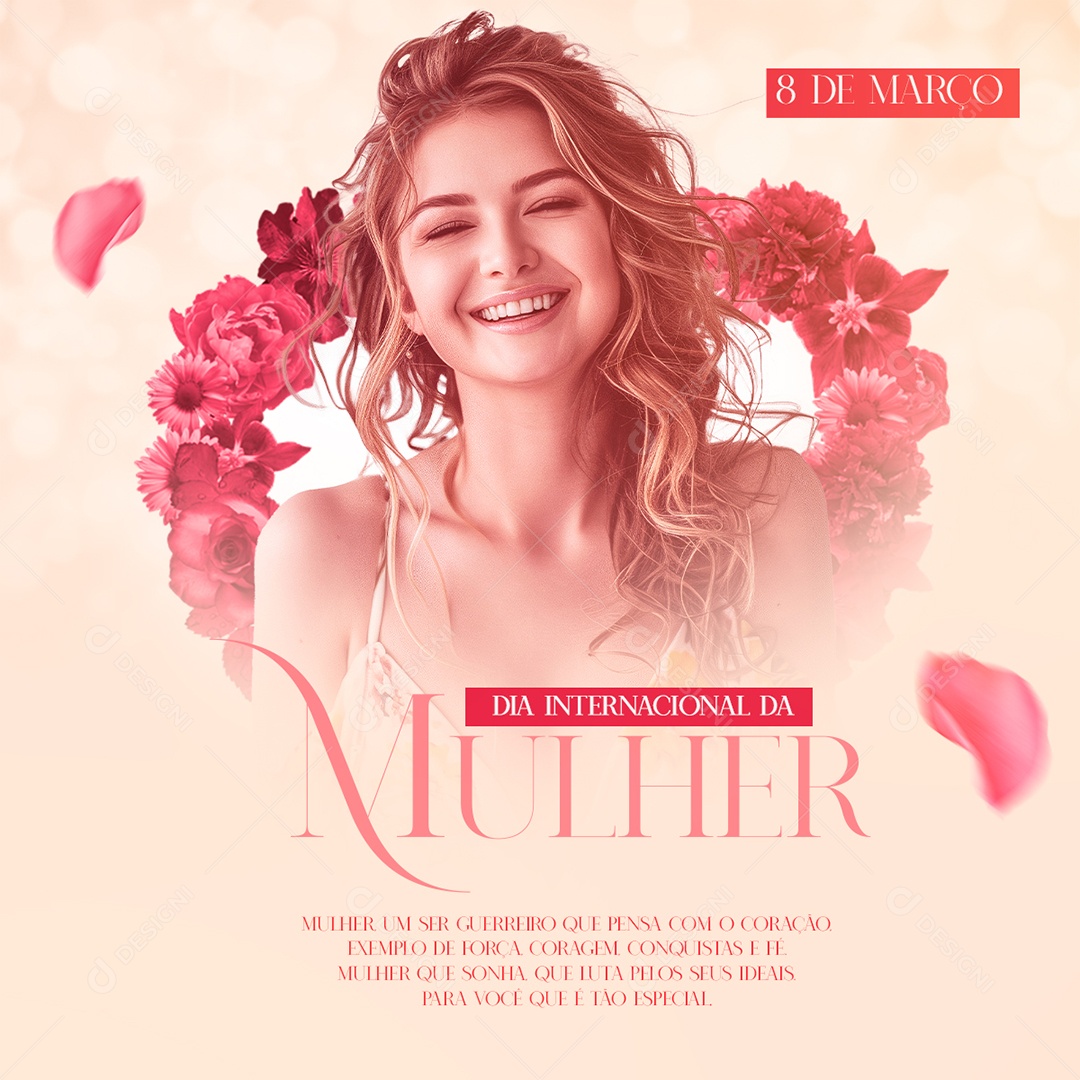 Dia Internacional das Mulheres 8 de Março Social Media PSD Editável
