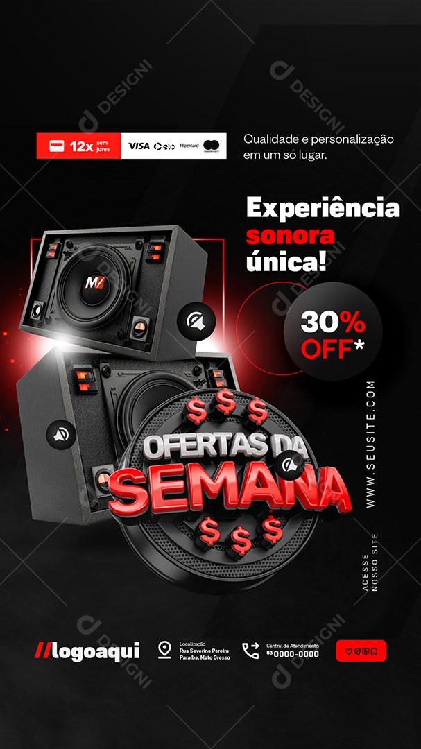 Story Som Turbinado Som Automotivo Ofertas da Semana Social Media PSD Editável