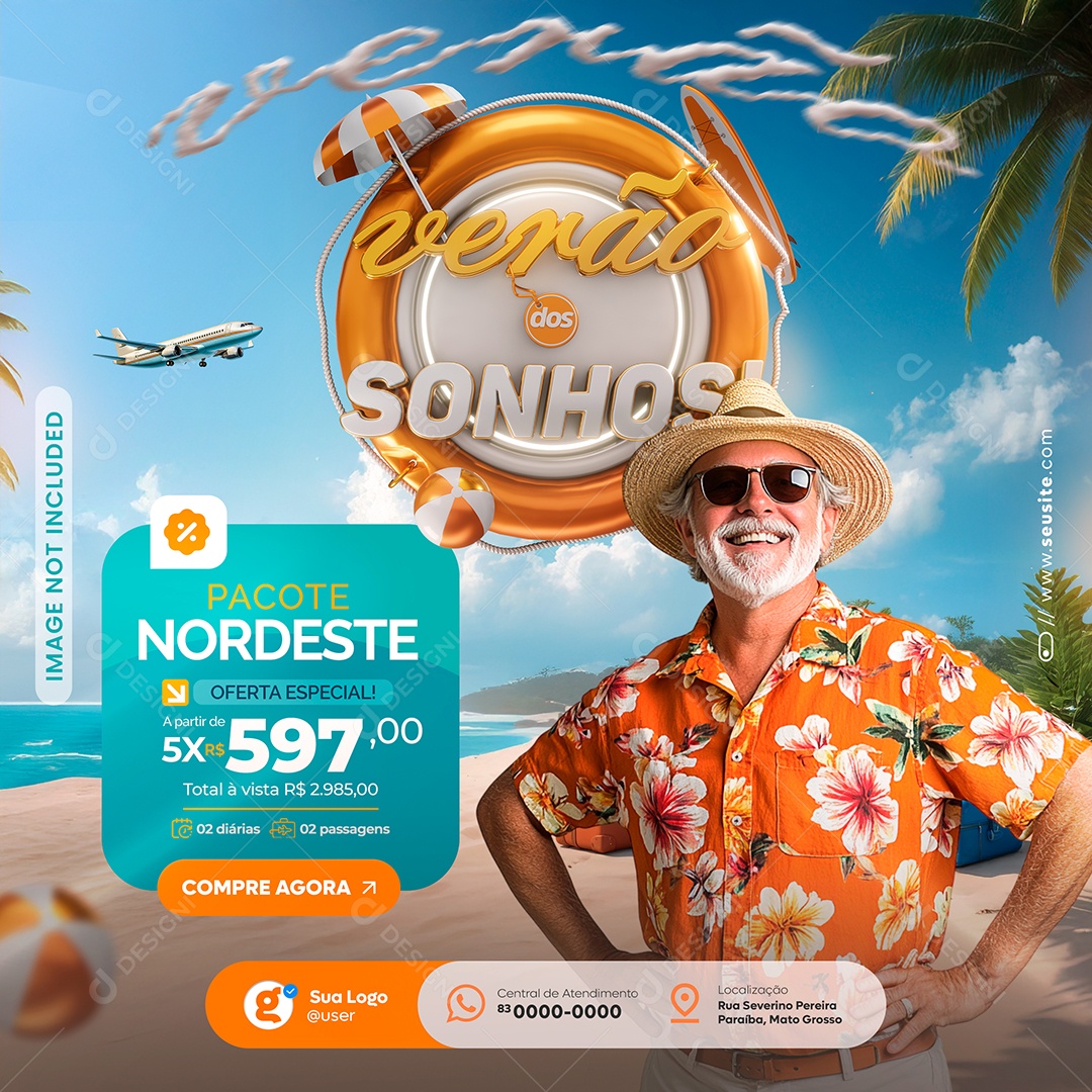 Verão dos Sonhos Social Media PSD Editável