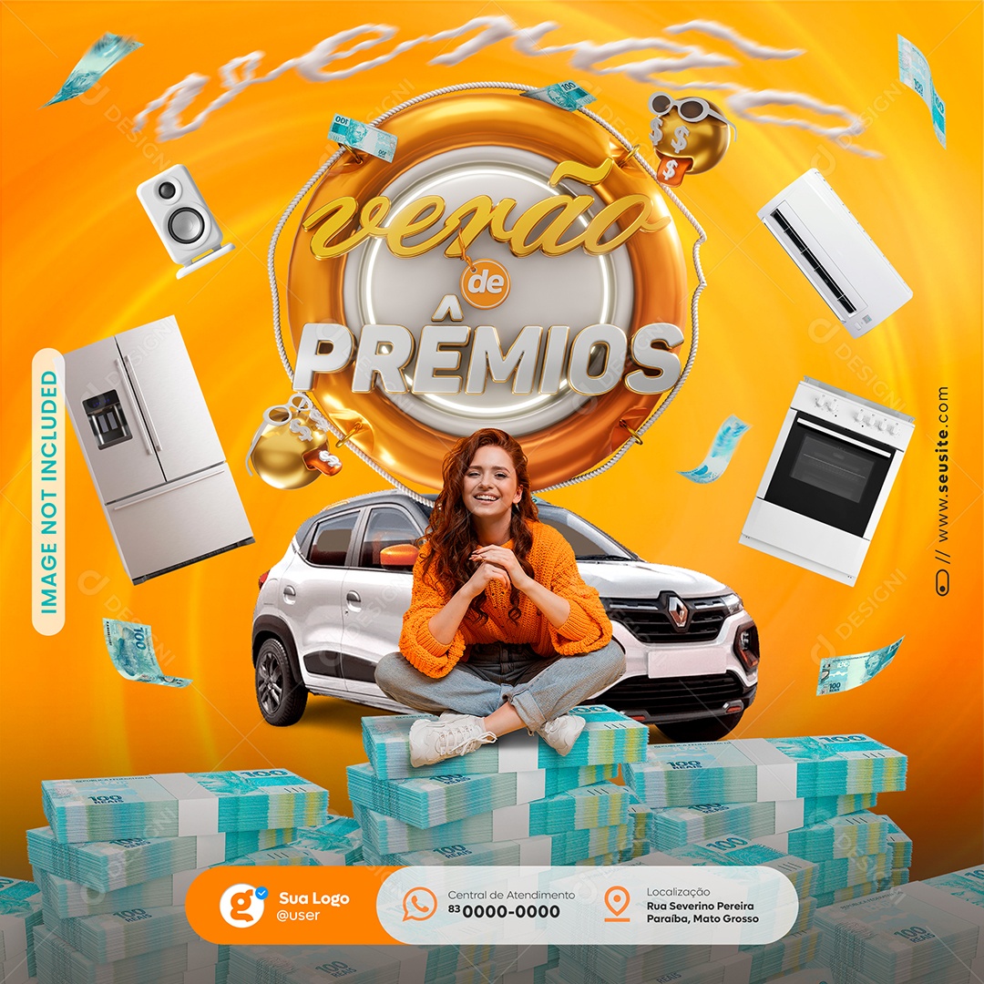 Verão da Economia Social Media PSD Editável