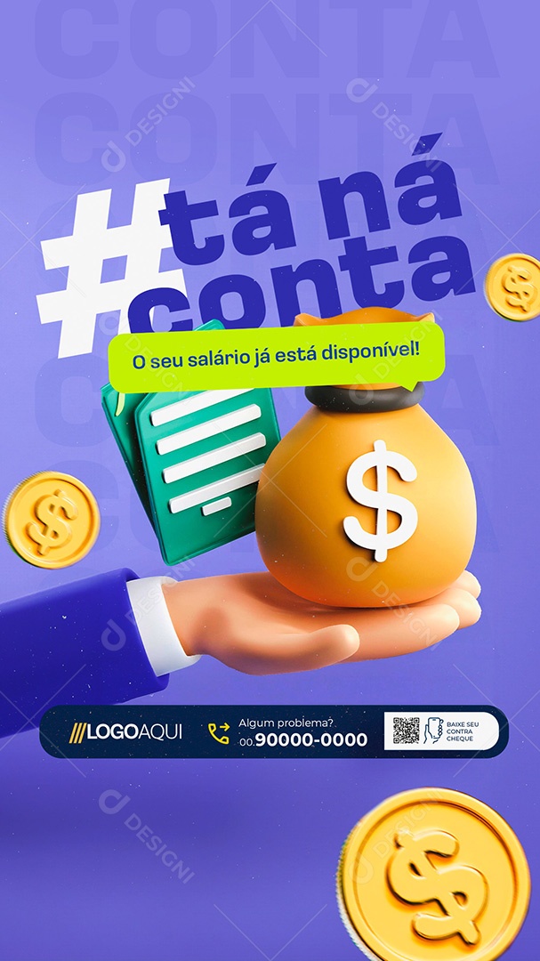 Story Prefeitura Tá ná Conta Social Media PSD Editável