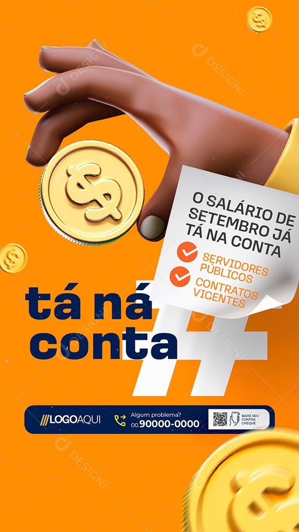 Story Prefeitura O Salário de Setembro Já Tá na Conta Social Media PSD Editável