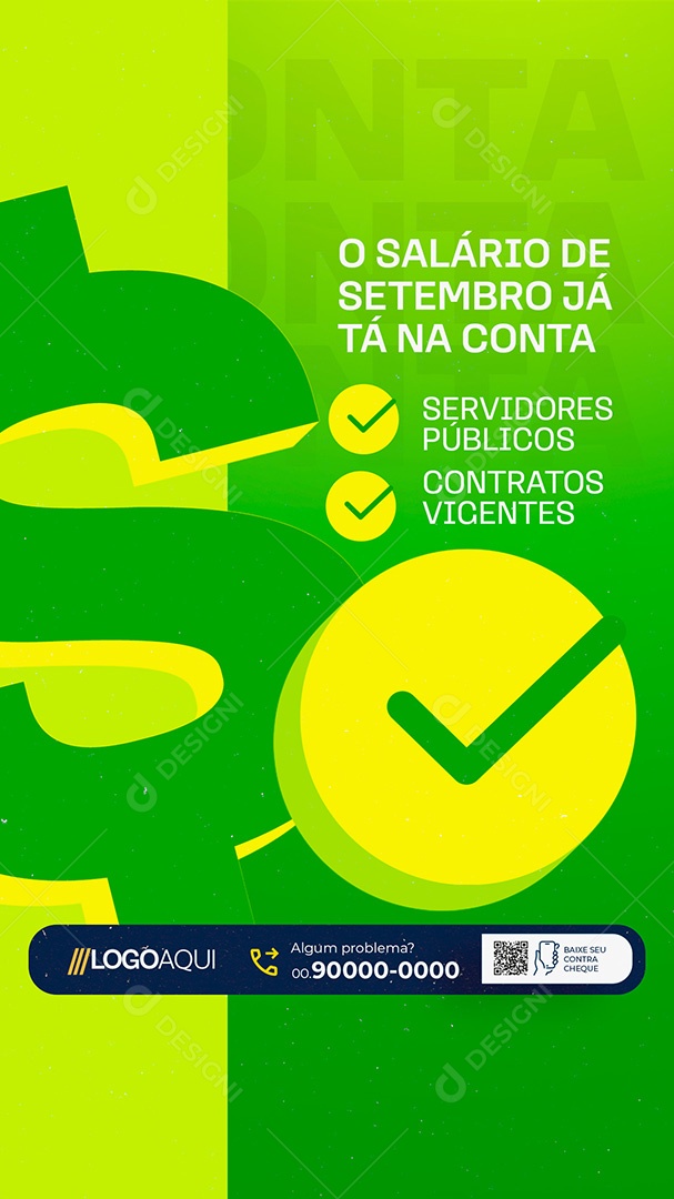 Story Prefeitura O Salário de Setembro Já Tá na Conta Social Media PSD Editável