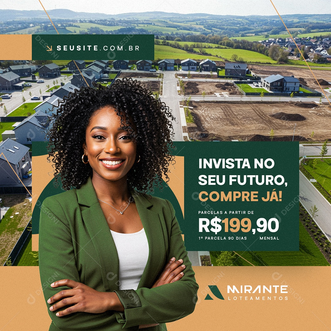 Terreno Invista no Seu Futuro Compre Já Social Media PSD Editável