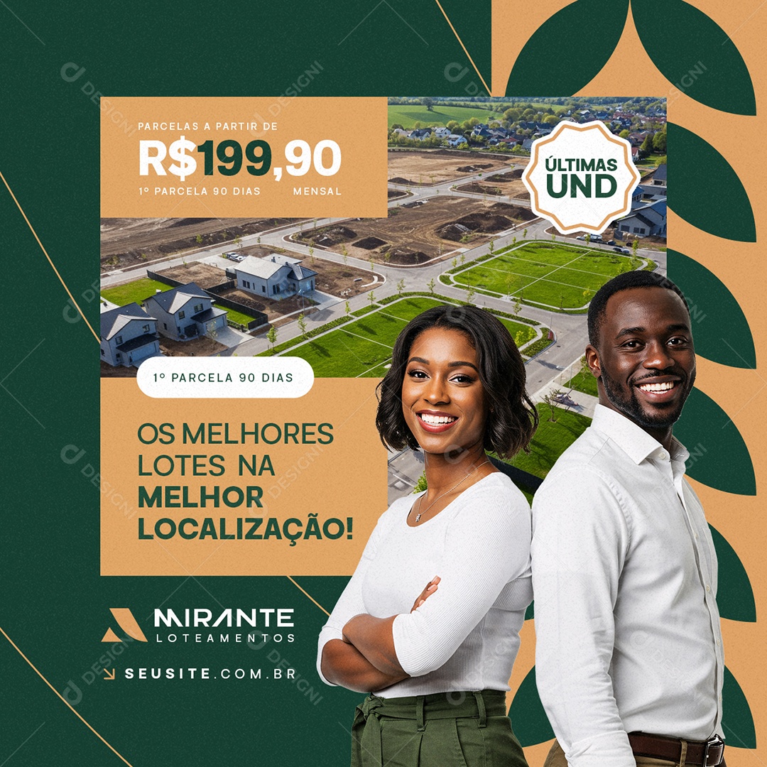 Terreno Os Melhores Lotes na Melhor Localização Social Media PSD Editável