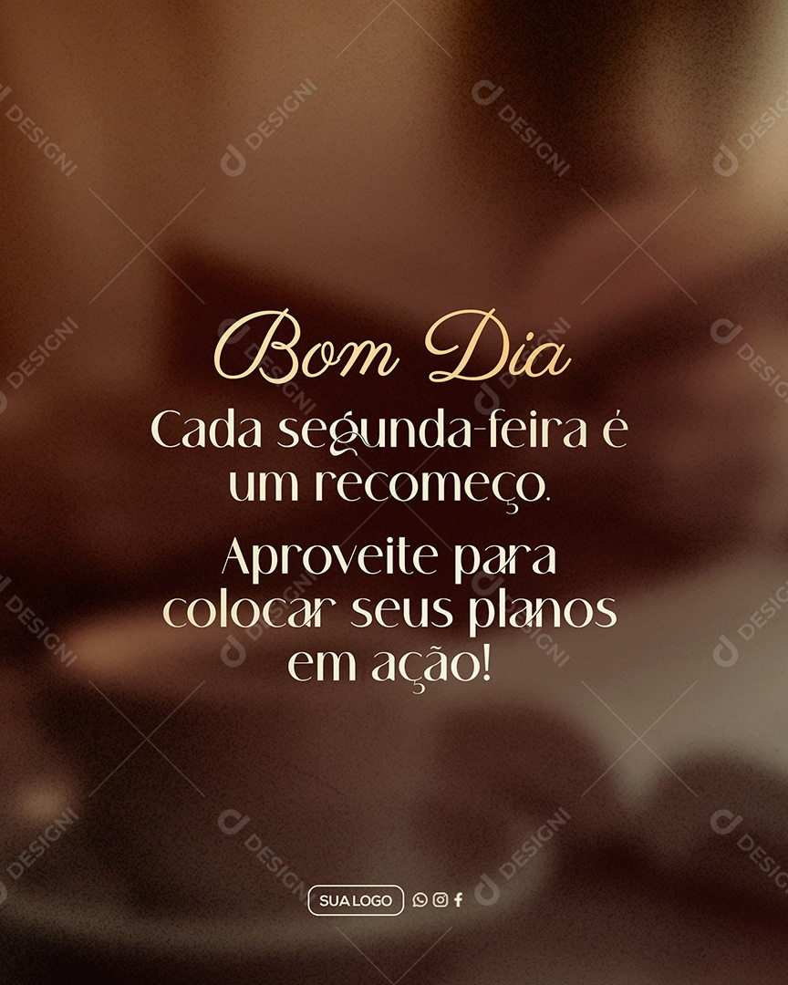 Bom Dia Frase Motivacional Social Media PSD Editável