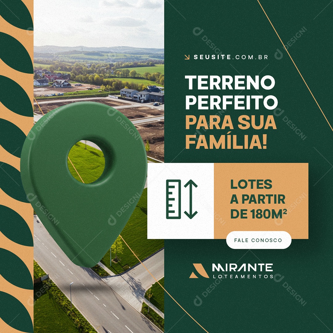 Terreno Perfeito para Sua Família Social Media PSD Editável