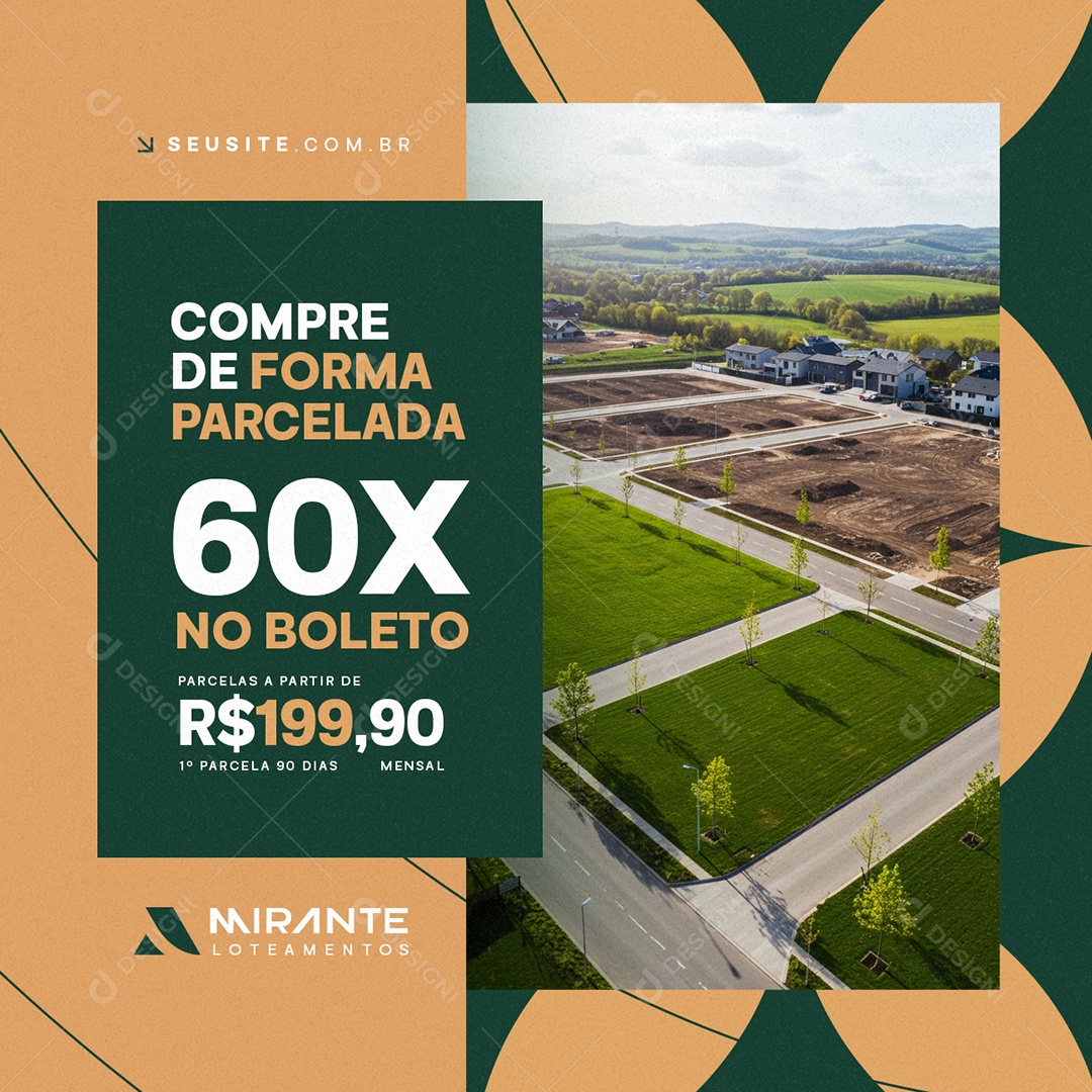 Terreno Compre de Forma Parcelada Social Media PSD Editável