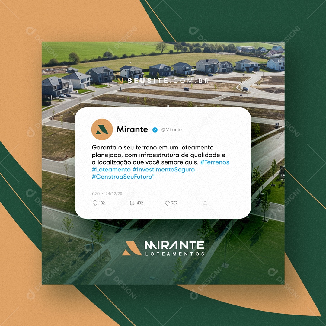 Garanta o Seu Terreno Em um Loteamento Social Media PSD Editável