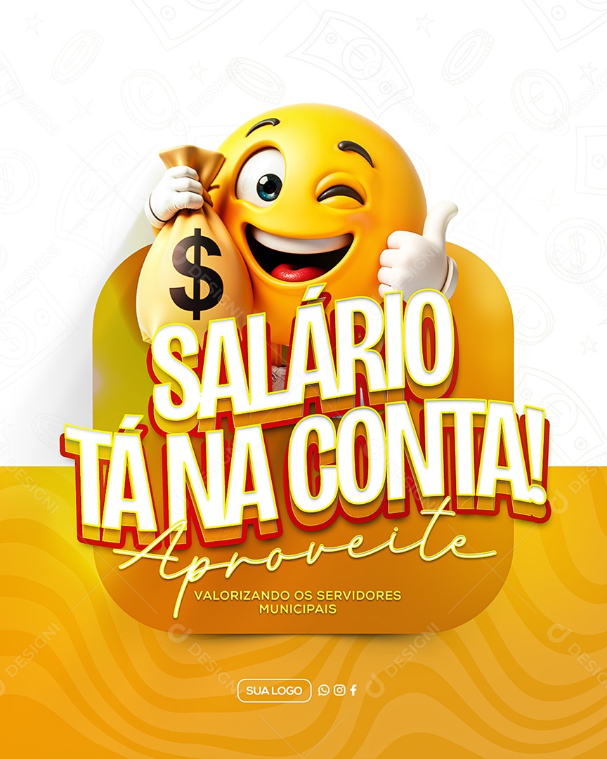 Salário tá na Conta Social Media PSD Editável