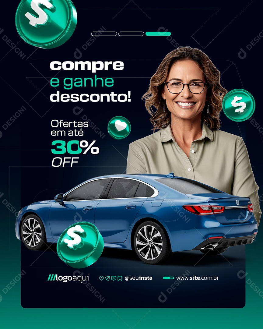 Película Compre e Ganhe Desconto Social Media PSD Editável