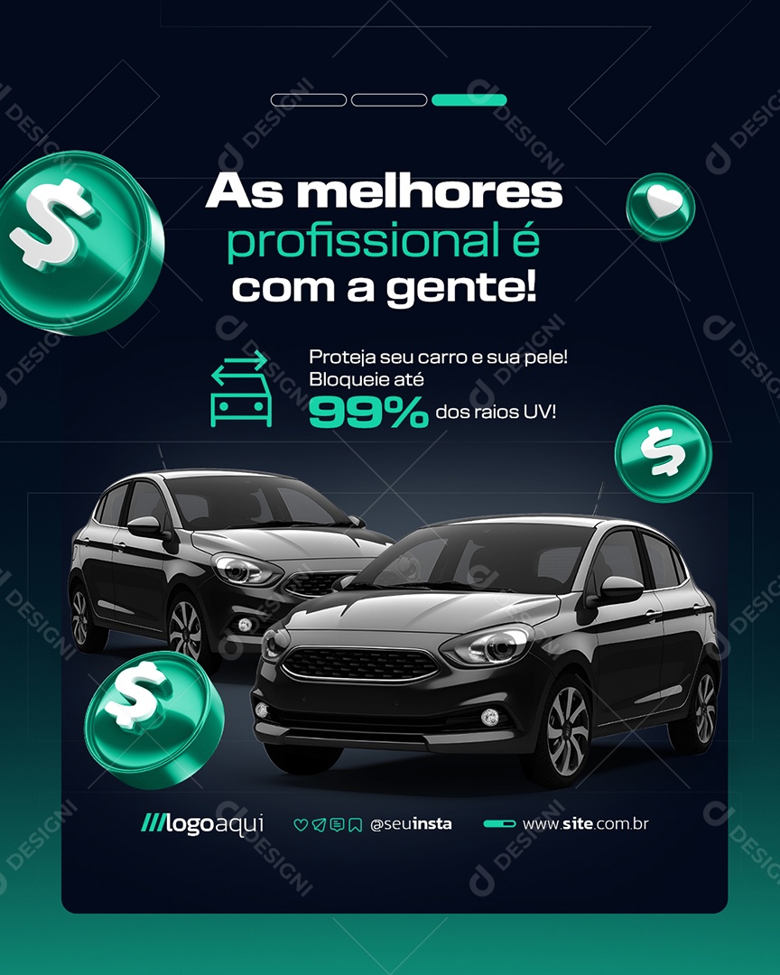 Película As Melhores Profissional é Com a Gente Social Media PSD Editável