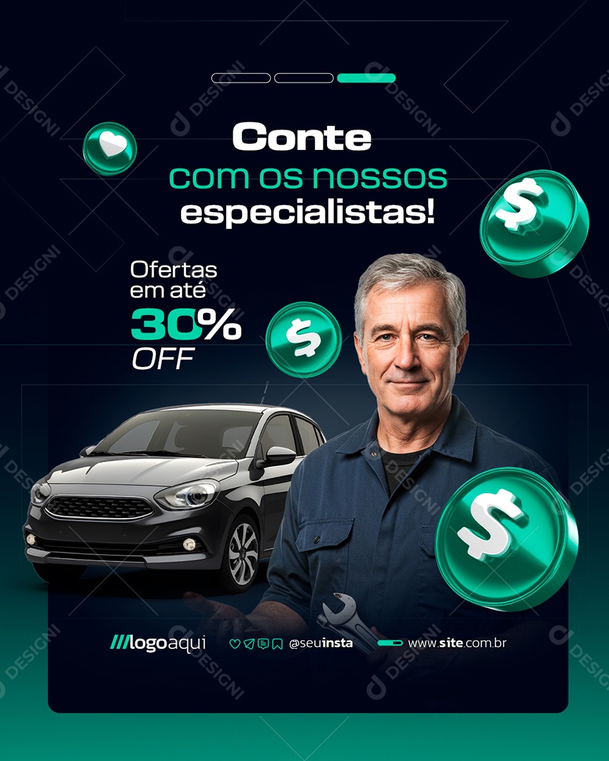 Película Conte Com os Nossos Especialistas Social Media PSD Editável