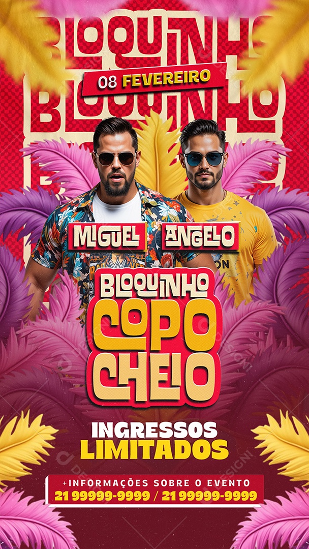 Story Flyer Bloquinho Copo Cheio Social Media PSD Editável