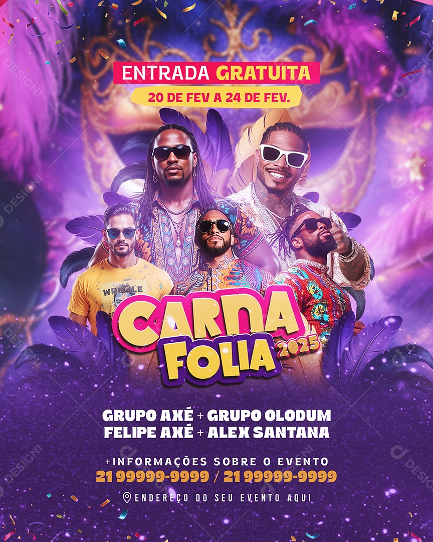 Feed Flyer Carna Folia Social Media PSD Editável