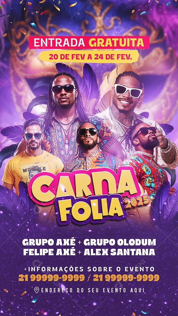 Story Flyer Carna Folia Social Media PSD Editável