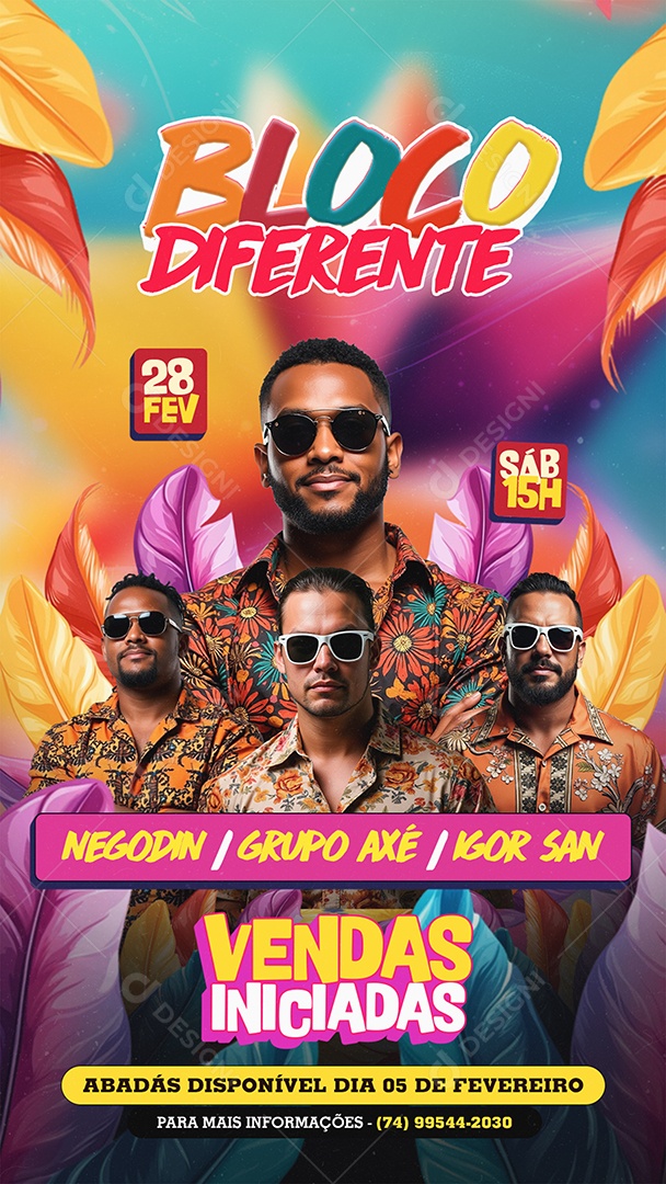 Story Show Bloco Diferente Social Media PSD Editável