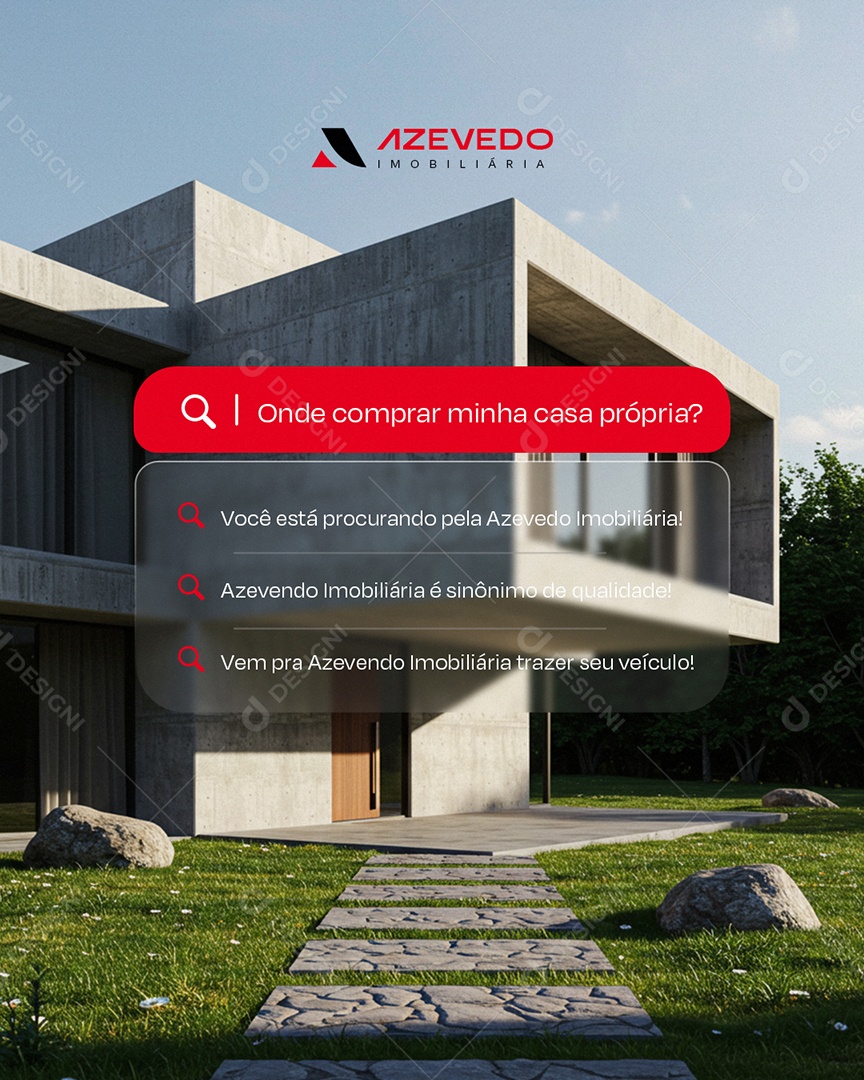 Azevedo Imobiliária Onde Comprar Social Media PSD Editável