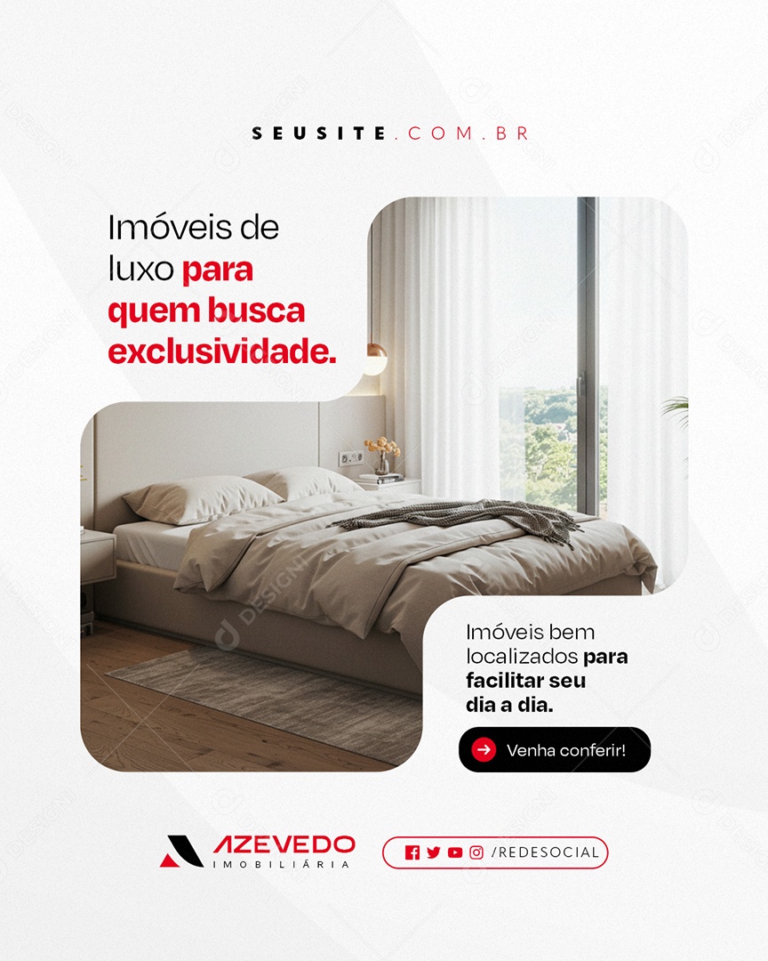 Imobiliária Imóveis de Luxo Social Media PSD Editável
