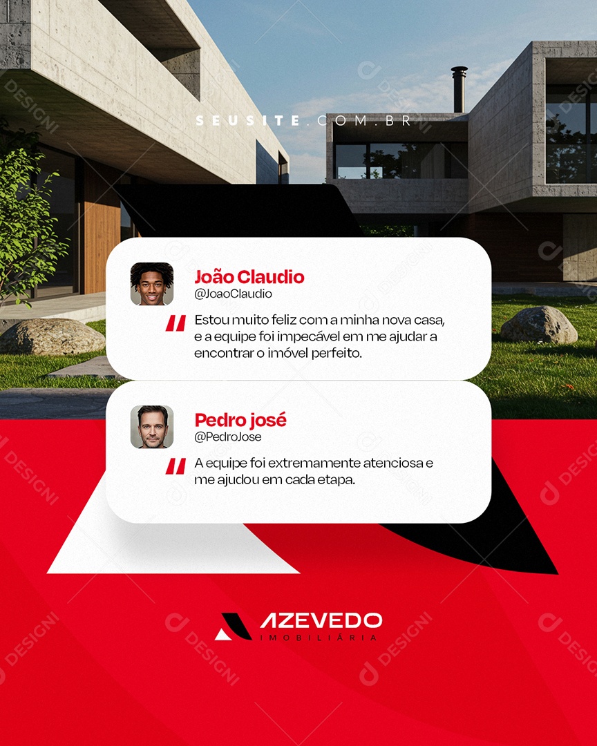 Azevedo Imobiliária Social Media PSD Editável