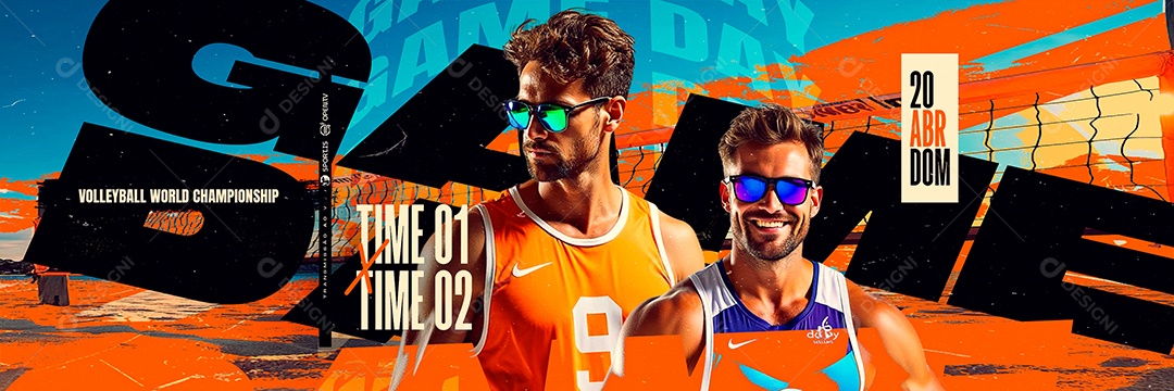 Carrossel Volleyball World Champions Social Media PSD Editável